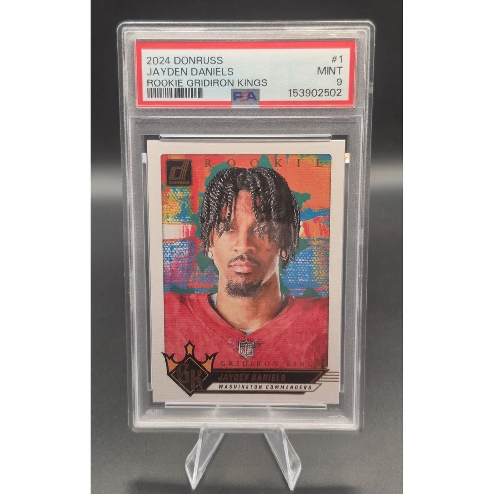 2024 Panini Donruss Jayden Daniels #1 Rookie Gridiron Kings (RC)Commanders PSA 9